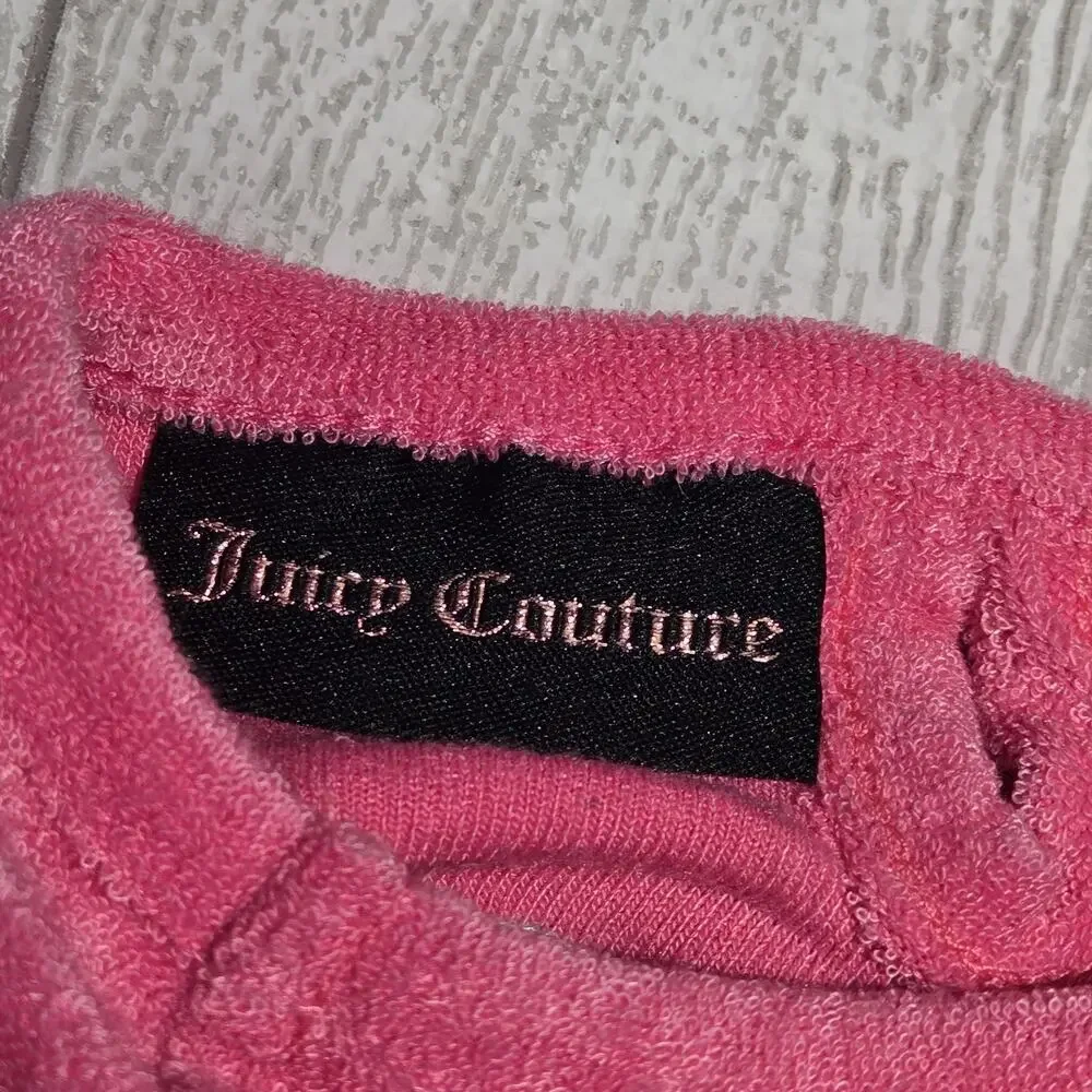 JUICY COUTURE PET DOG Pink TERRY HEART 🩶 🩷 BLING DRESS Size M/L NEW